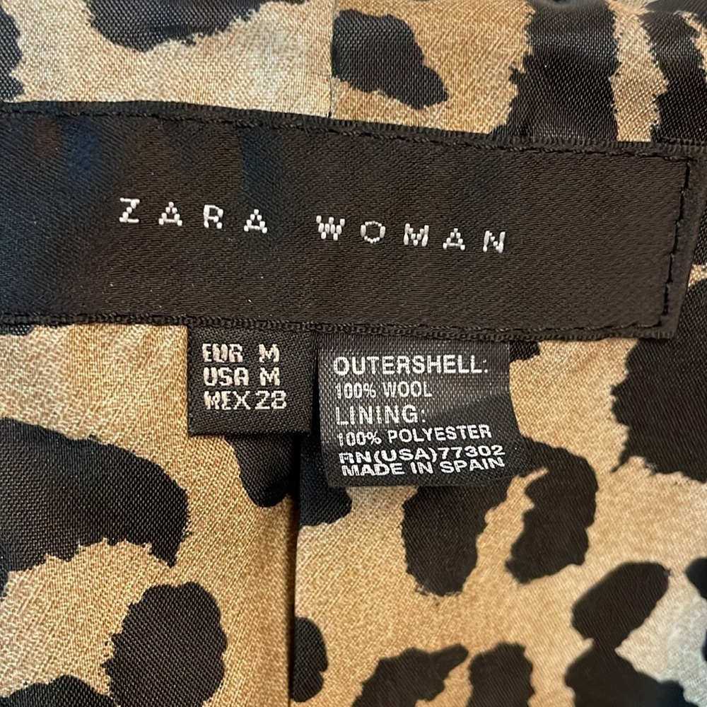 Zara Women’s Wool Pea Coats Size Medium - Picture 5 of 6